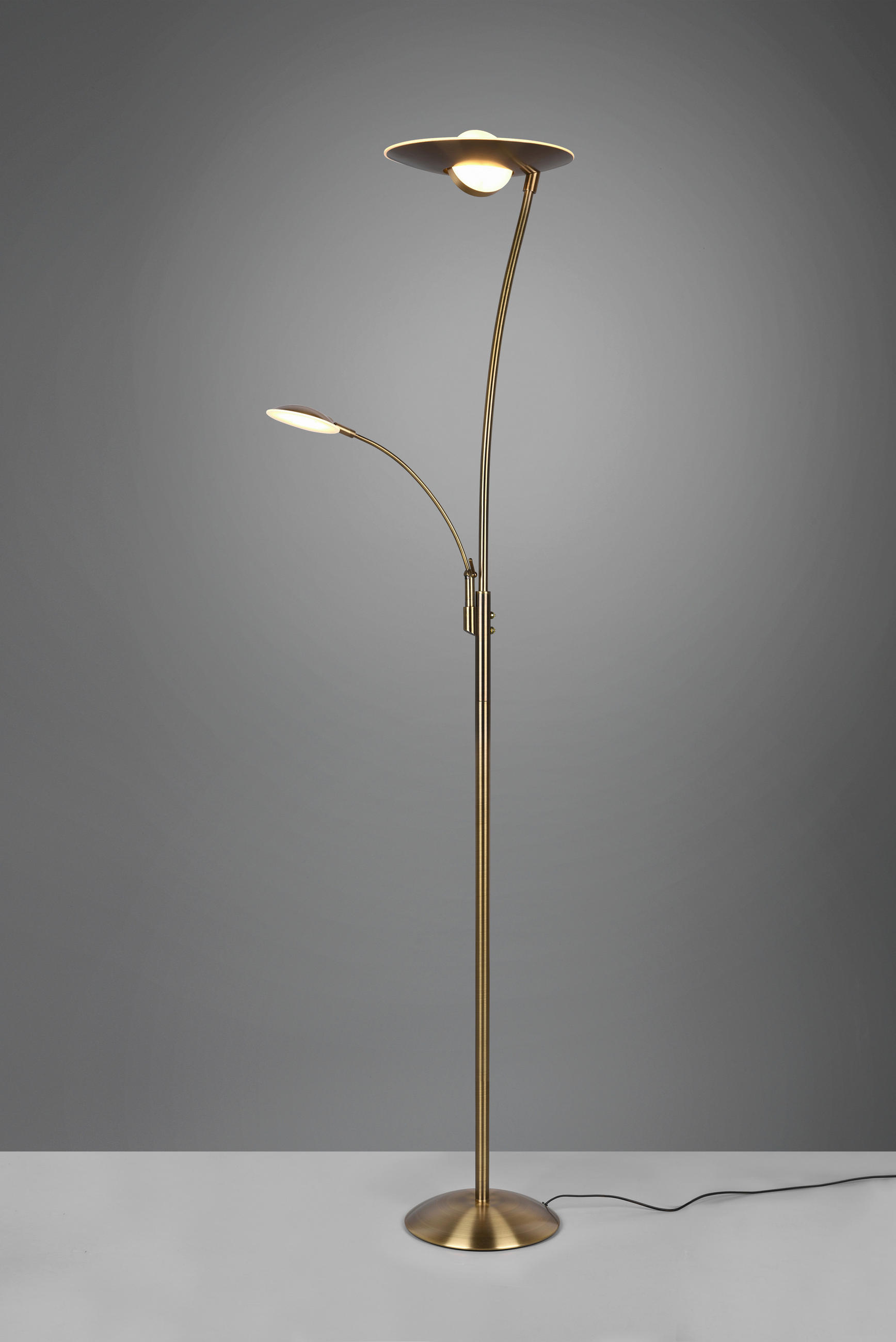 LED-STEHLEUCHTE 29,5/180 cm    - Messingfarben, Design, Metall (29,5/180cm) - Trio Leuchten
