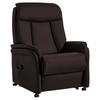 FERNSEHSESSEL in Dunkelbraun  - Dunkelbraun, KONVENTIONELL, Leder/Kunststoff (80/107/84cm) - Valdera