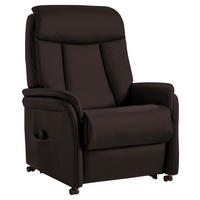 FERNSEHSESSEL in Dunkelbraun  - Dunkelbraun, KONVENTIONELL, Leder/Kunststoff (80/107/84cm) - Valdera