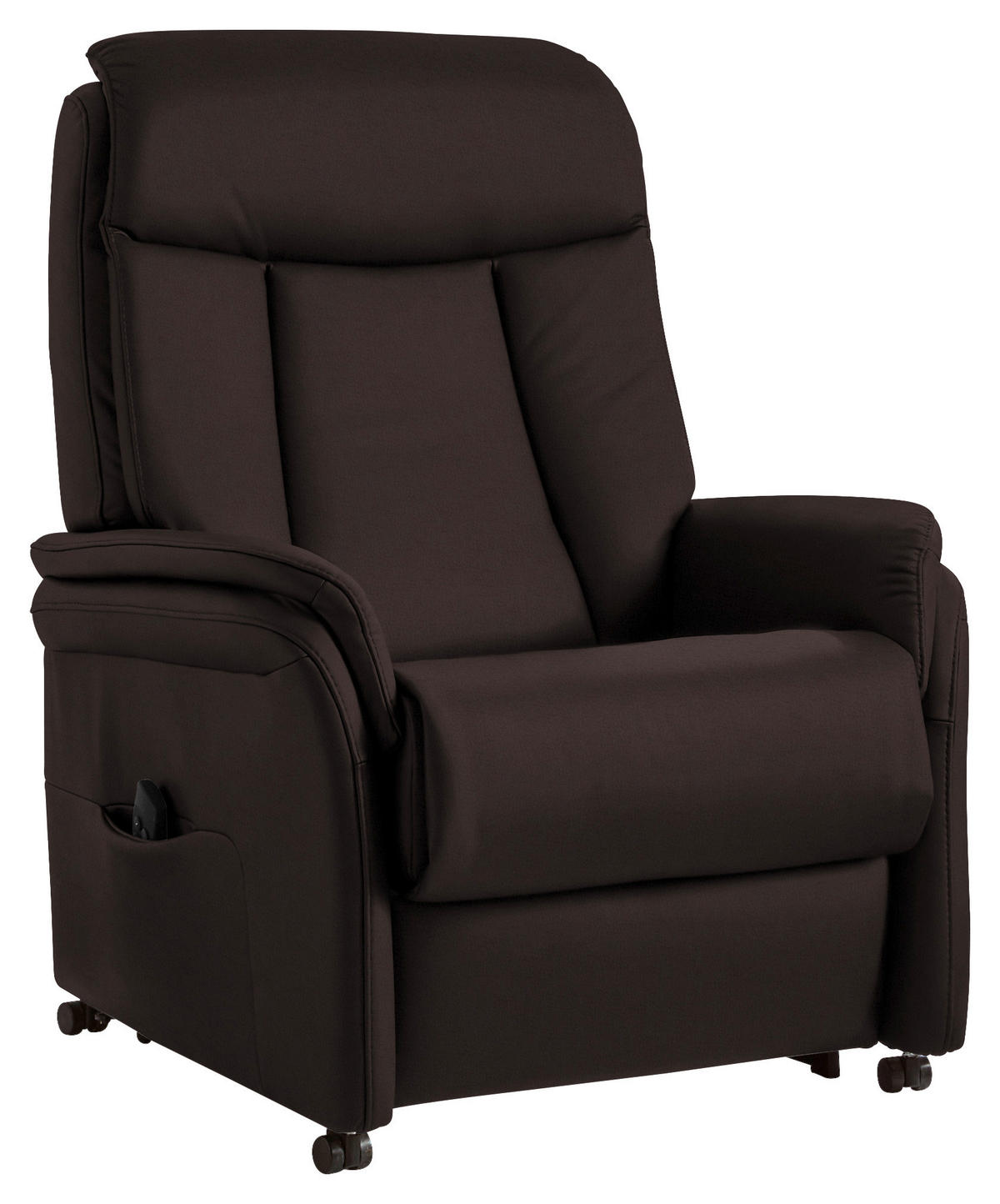 FERNSEHSESSEL in Dunkelbraun  - Dunkelbraun, KONVENTIONELL, Leder/Kunststoff (80/107/84cm) - Valdera