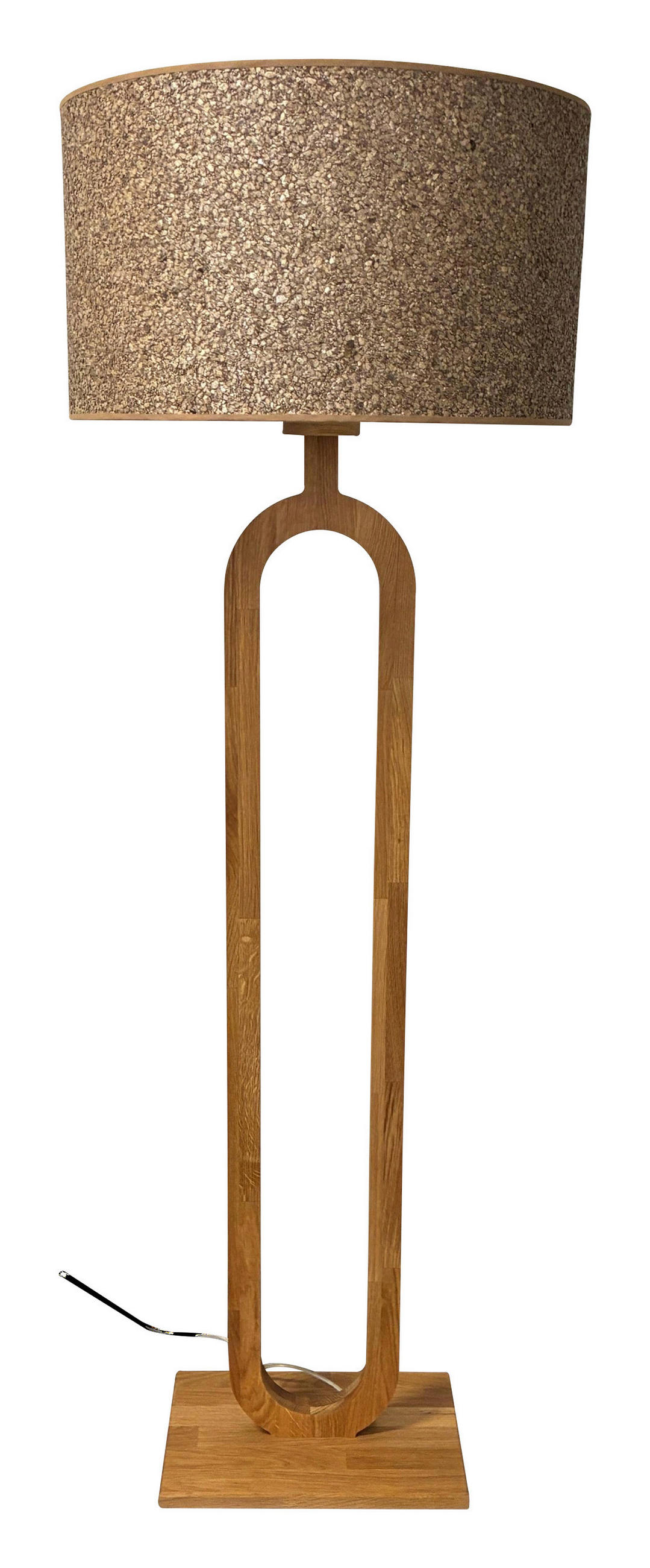 STEHLEUCHTE 50/160 cm  - Hellbraun/Eichefarben, Natur, Holz/Textil (50/160cm) - Waldwelt