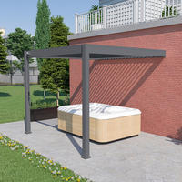PERGOLA 400/255/300 cm Aluminium  - Anthrazit, Basics, Metall (400/255/300cm) - Gardenson