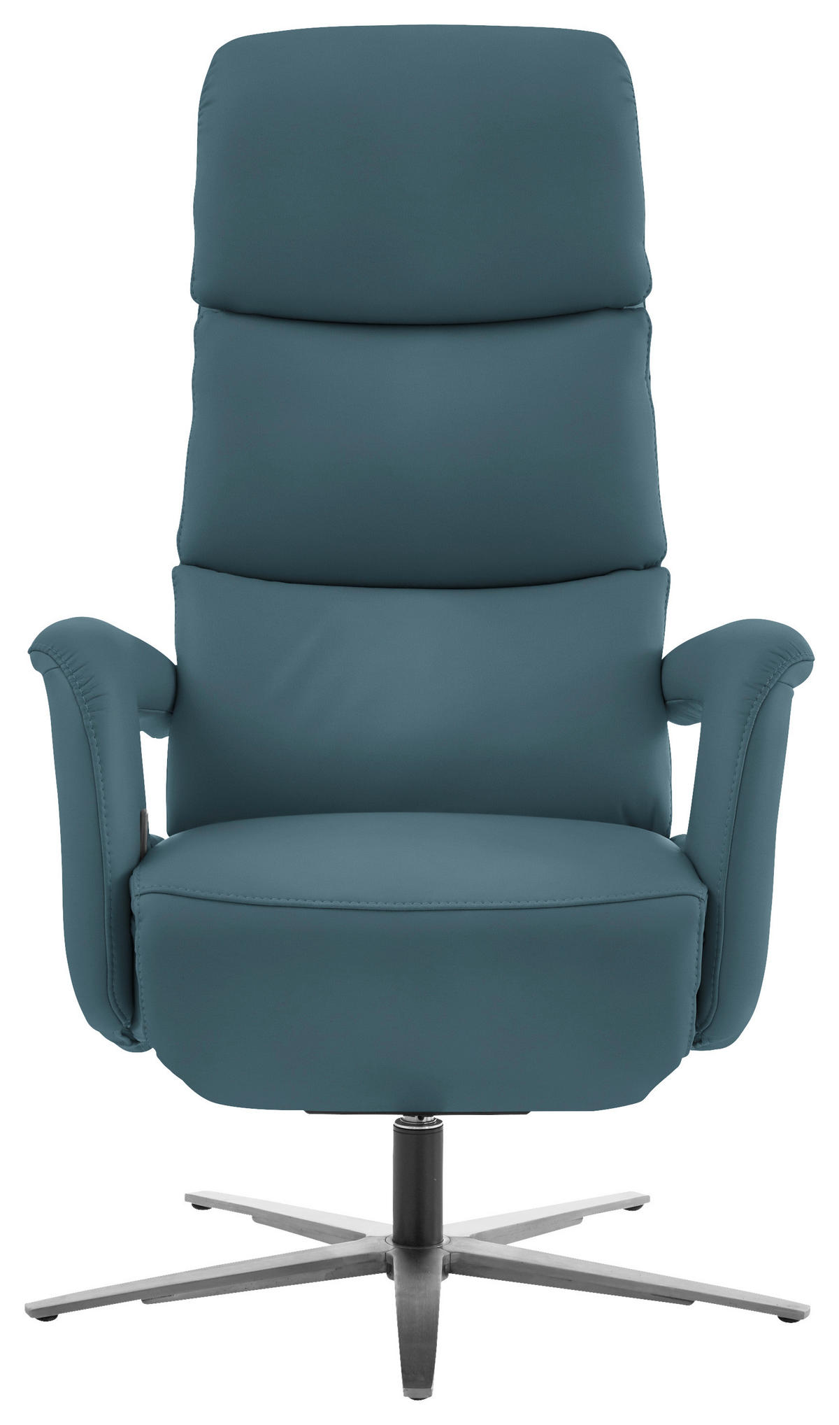 RELAXSESSEL Leder Blau  - Blau/Edelstahlfarben, Design, Leder/Metall (76/119/86cm) - Dieter Knoll