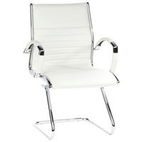 KONFERENČNI STOL tekstil, usnje krem barve, barve kroma  - barve kroma/krem barve, Moderno, kovina/tekstil (62/94/46cm) - MID.YOU