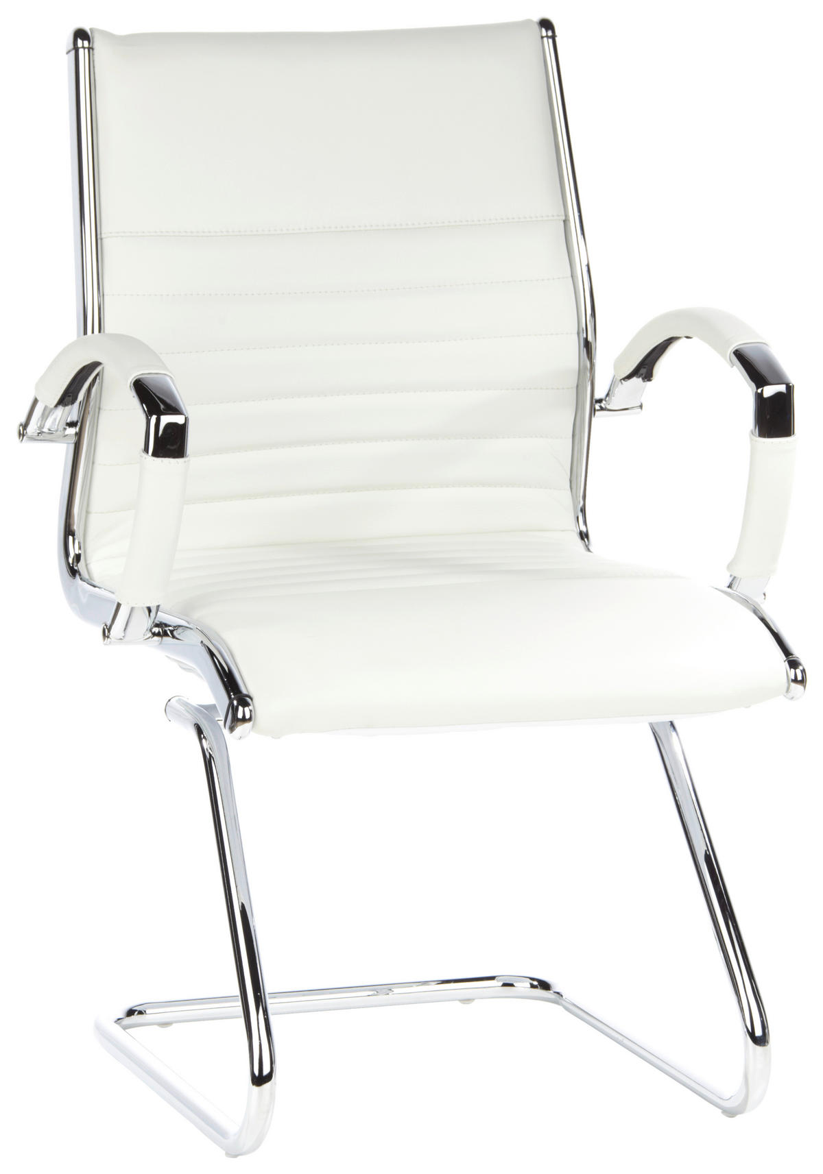 KONFERENČNI STOL tekstil, usnje krem barve, barve kroma  - barve kroma/krem barve, Moderno, kovina/tekstil (62/94/46cm) - MID.YOU