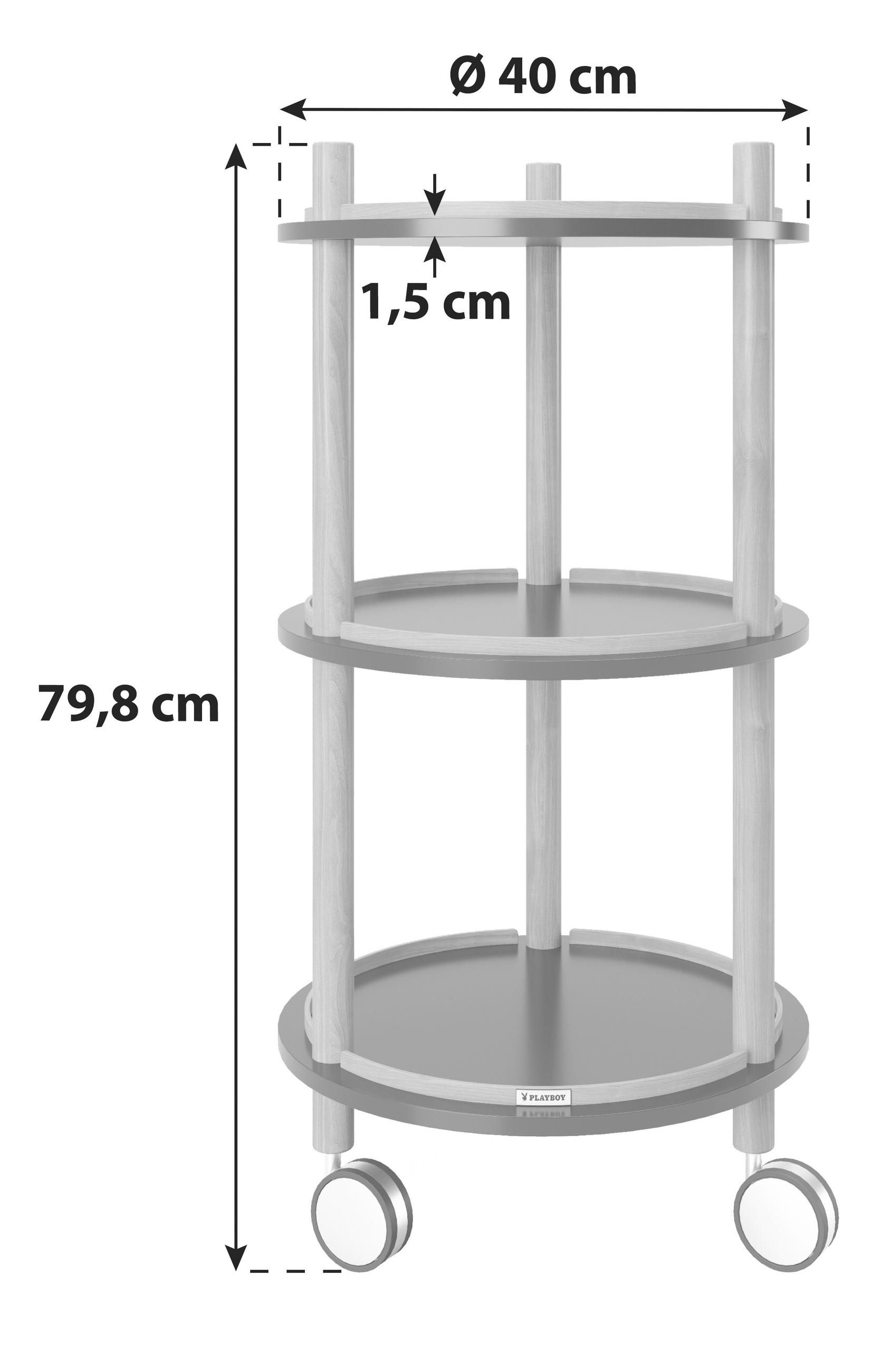 BEISTELLTISCH in Holzwerkstoff 40/40/79,80 cm  - Schwarz/Naturfarben, KONVENTIONELL, Holz/Holzwerkstoff (40/40/79,80cm) - Playboy