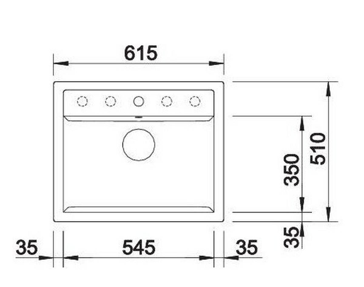 SPÜLE 514199  - Weiß, Basics, Stein (61,5/22,7/51cm) - Blanco