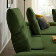 ECKSOFA  in Teddystoff Dunkelgrün  170-195/280 cm  - Dunkelgrün/Schwarz, Design, Textil/Metall (170-195/280cm) - Dieter Knoll