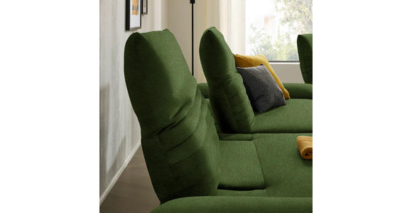 ECKSOFA  in Teddystoff Dunkelgrün  170-195/280 cm  - Dunkelgrün/Schwarz, Design, Textil/Metall (170-195/280cm) - Dieter Knoll