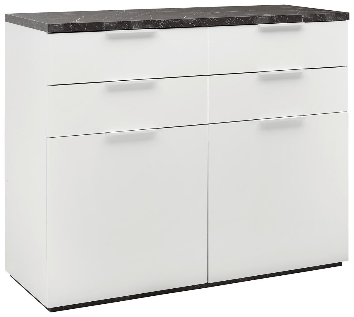 BYRÅ 119/102/50 cm  - vit/antracit, Modern, metall/trämaterial (119/102/50cm) - Hom`in