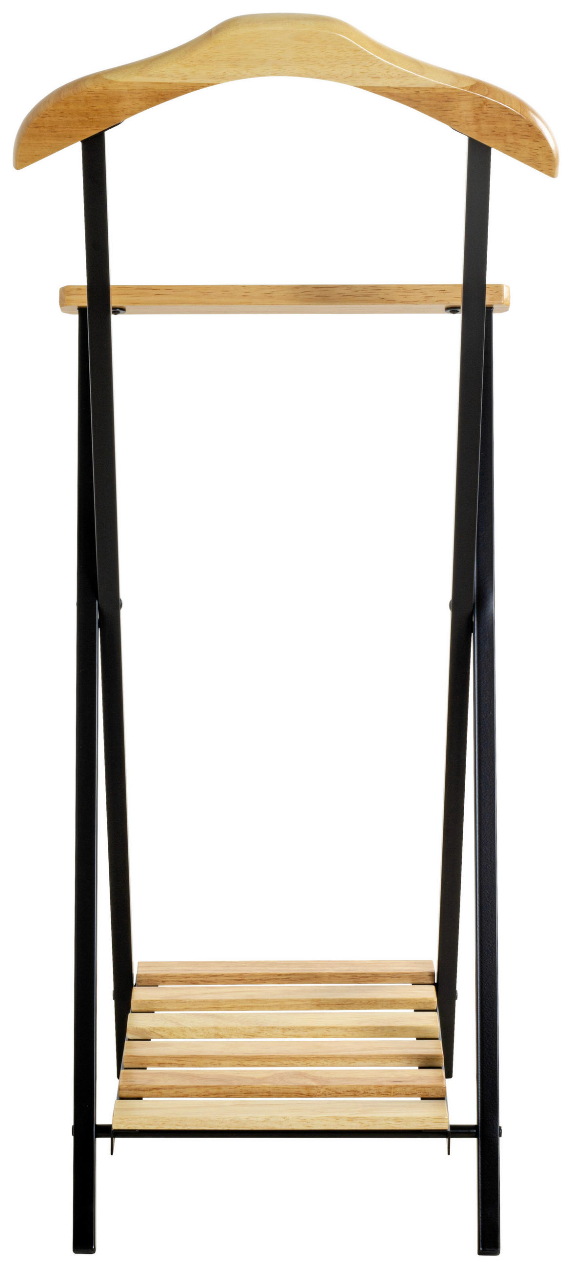 NĚMÝ SLUHA - černá/přírodní barvy, Basics, kov/dřevo (45/110/30cm)