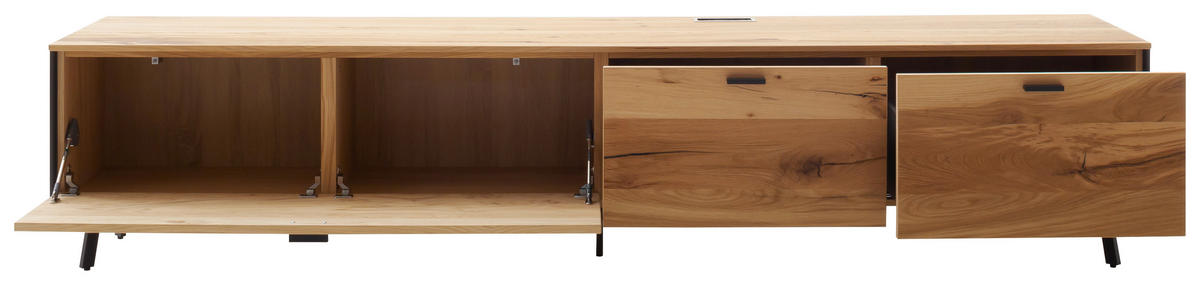 LOWBOARD Anthrazit, Eichefarben  242/53,5/53 cm  - Eichefarben/Anthrazit, Design, Holz/Metall (242/53,5/53cm) - Schöner Wohnen