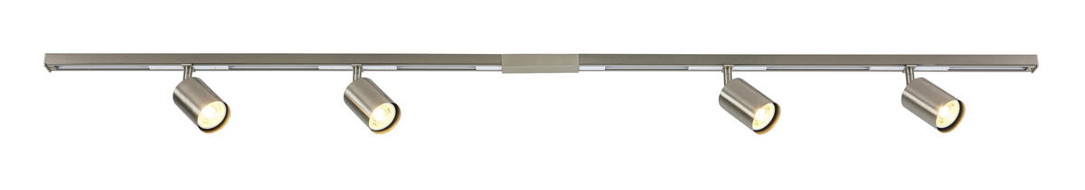 SCHIENENSYSTEM 120/5,5/14 cm  - Nickelfarben, Trend, Kunststoff/Metall (120/5,5/14cm) - Collett's Monde