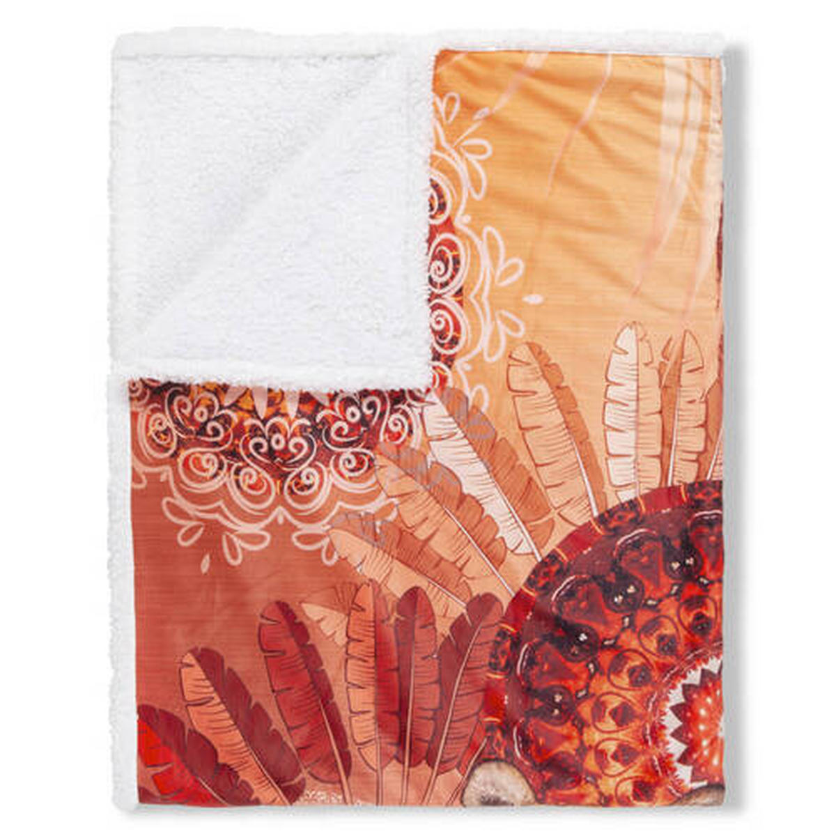 PLAID 130/160 cm  - Rot/Terracotta, Trend, Textil (130/160cm)