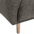 ECKSOFA Dunkelgrau Flachgewebe Rückenkissen, Rücken echt  - Dunkelgrau/Buchefarben, KONVENTIONELL, Holz/Textil (230/144cm) - Carryhome