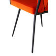 ARMLEHNSTUHL in Aluminium Velours - Schwarz/Orange, LIFESTYLE, Textil/Metall (60/78/55cm) - Landscape