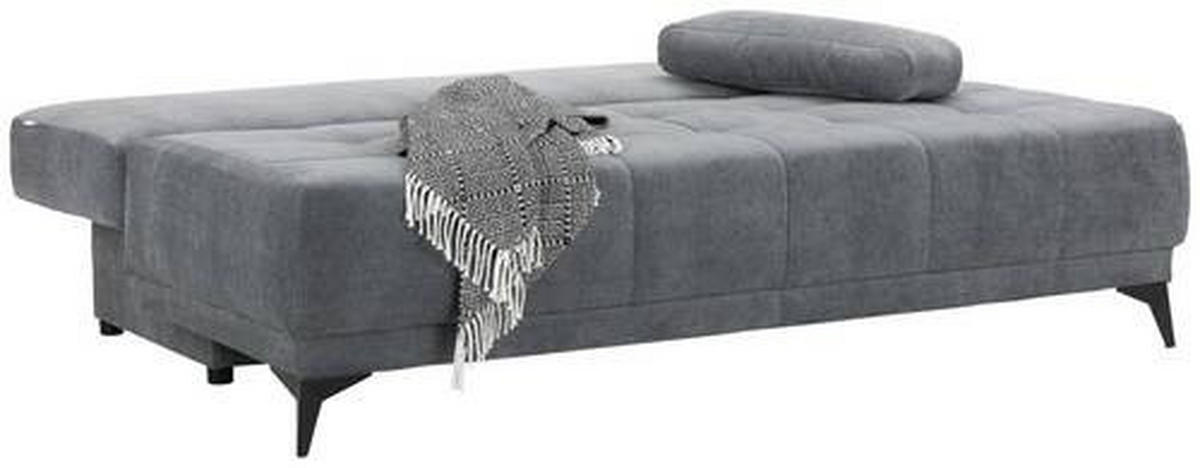 BÄDDSOFFA i flatväv mörkgrå  - mörkgrå/grå, Modern, textil (195/77/100cm) - MID.YOU