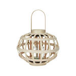 LATERNE - Naturfarben, Natur, Glas/Naturmaterialien (28,5/23,5/28,5cm) - Ambia Home