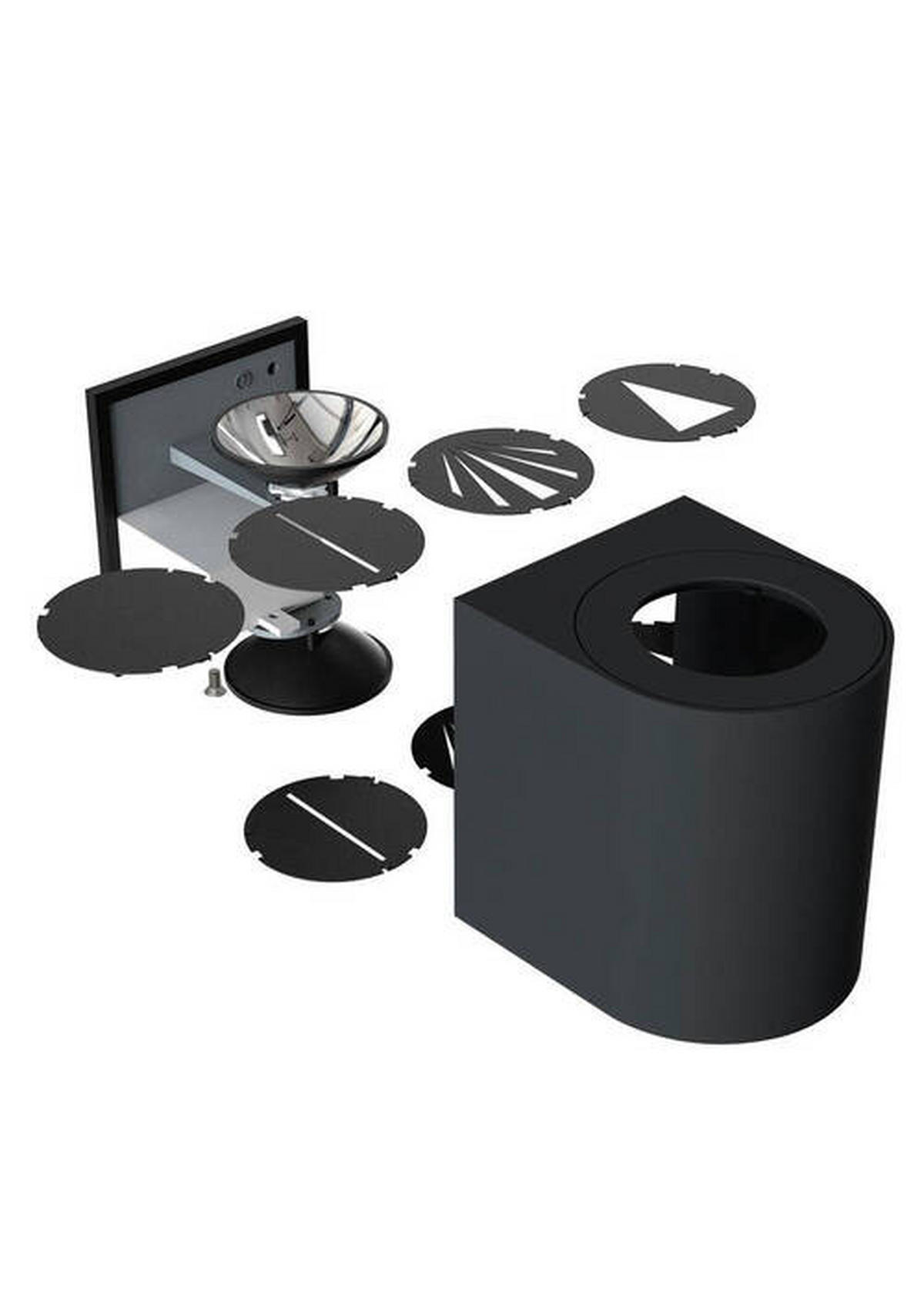 LED-AUßENLEUCHTE Canto   - Schwarz, Design, Metall (10,4/8,7/10cm) - Nordlux