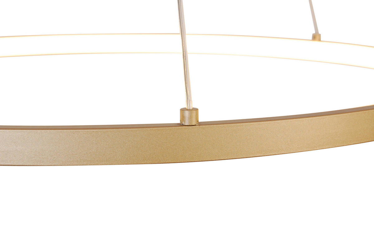 LED-HÄNGELEUCHTE 60/120 cm  - Goldfarben/Weiß, Trend, Kunststoff/Metall (60/120cm) - Novel