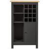 WEINSCHRANK  - Anthrazit/Schwarz, MODERN, Holzwerkstoff/Kunststoff (76,8/124,4/33cm) - home24