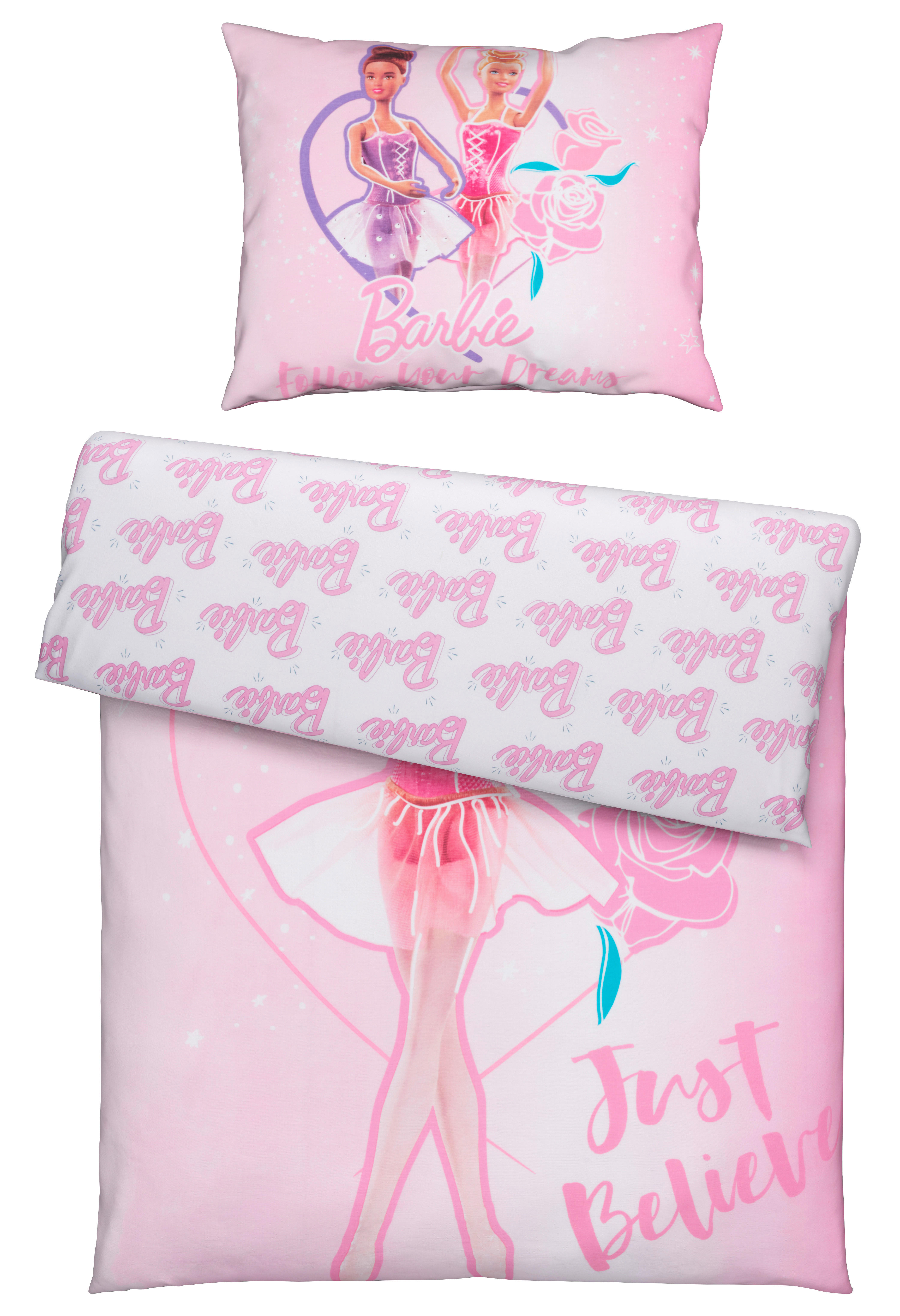 DJEČJA POSTELJINA 140/200 cm  BARBIE  - višebojno, Konvencionalno, tekstil (140/200cm) - Barbie