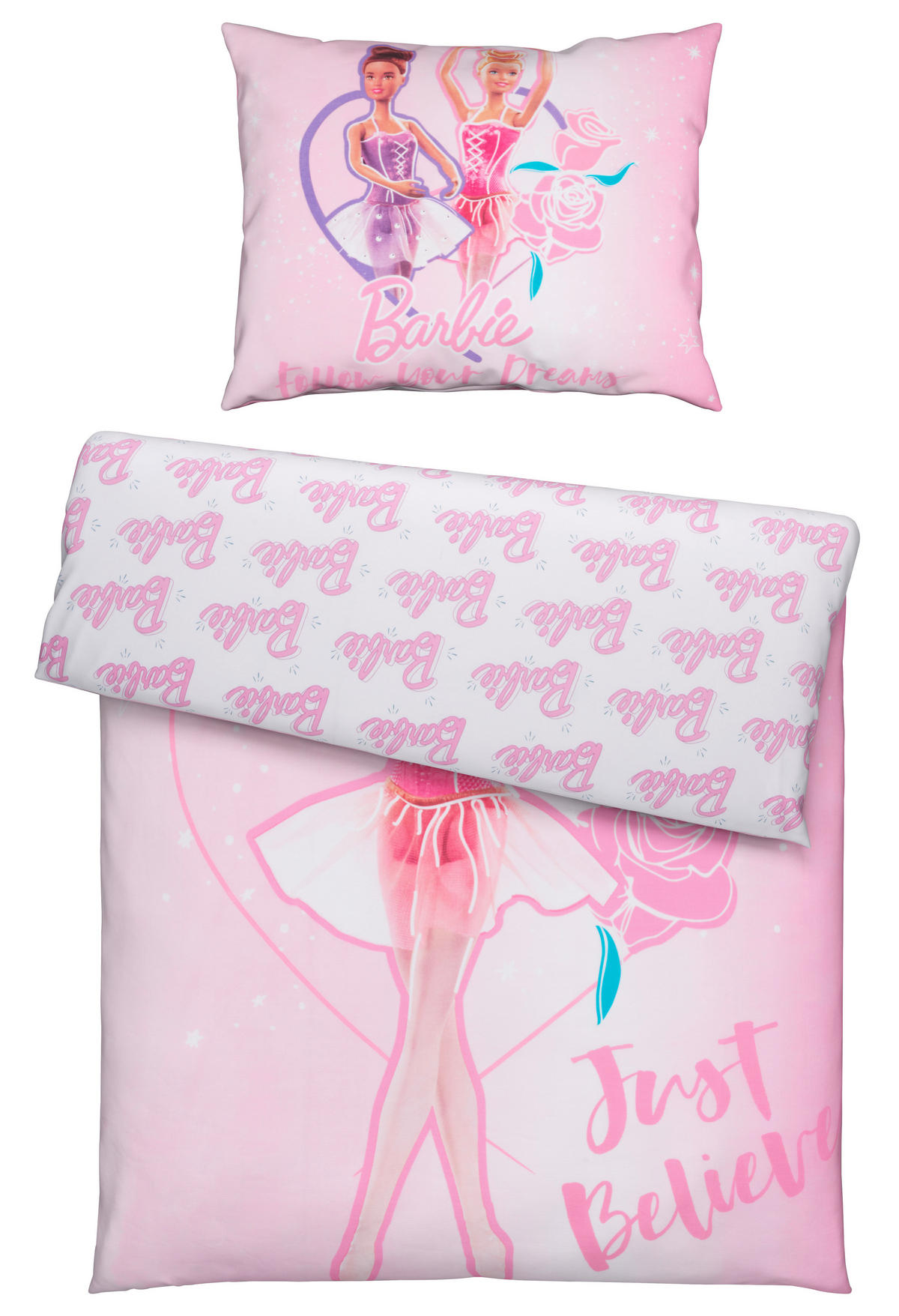 DJEČJA POSTELJINA 140/200 cm  BARBIE  - višebojno, Konvencionalno, tekstil (140/200cm) - Barbie
