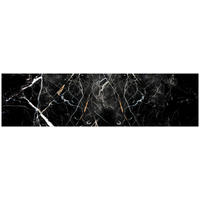 KÜCHENRÜCKWAND  - Schwarz/Weiß, Basics, Kunststoff/Metall (240/63,7/0,6cm) - Fani