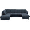 SOFFA i flatväv mörkblå  - kromfärg/mörkblå, Klassisk, metall/textil (200/305/168cm) - Beldomo System