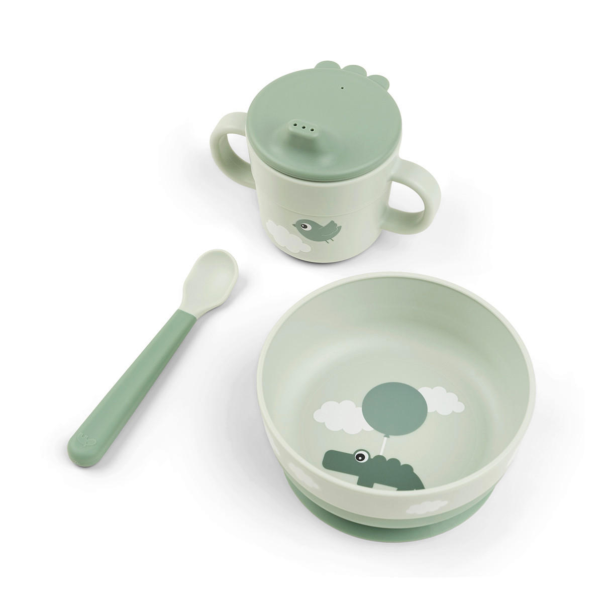 KINDERGESCHIRRSET 3-teilig  - Hellgrün, Basics, Kunststoff (26/14,50/10,50cm) - done by deer