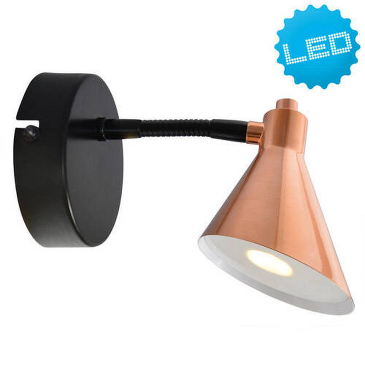 LED-WANDLEUCHTE Copper 13,5 cm  - Kupferfarben, Basics, Metall (13,5cm) - Näve