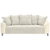 3-SITZER-SOFA in Cord, Velours Beige  - Beige/Schwarz, Konventionell, Textil/Metall (228/84/99cm) - Carryhome