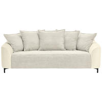 3-SITZER-SOFA in Cord, Velours Beige  - Beige/Schwarz, Konventionell, Textil/Metall (228/84/99cm) - Carryhome