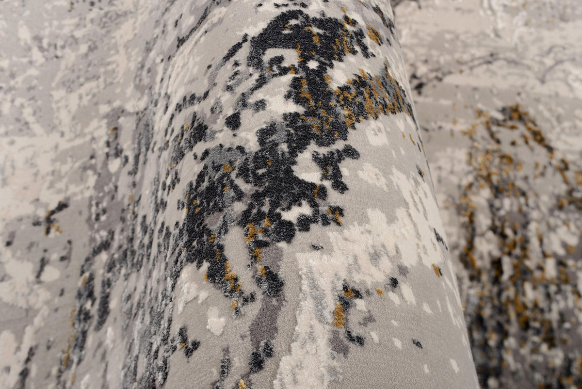 WEBTEPPICH 160 cm Lille Grau, Goldfarben  - Goldfarben/Grau, Design, Textil (160cm) - Dieter Knoll