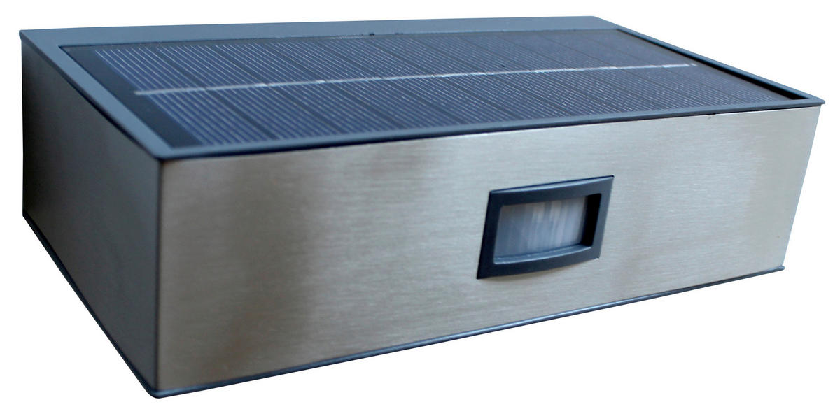 SOLARLEUCHTE  - Edelstahlfarben/Transparent, Design, Kunststoff/Metall (18/4,8/9,5cm)