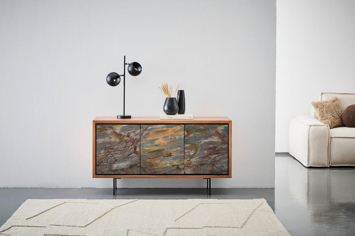 SIDEBOARD  in 140/76/40 cm  - Jadegrün/Schwarz, LIFESTYLE, Holz/Metall (140/76/40cm) - Livetastic