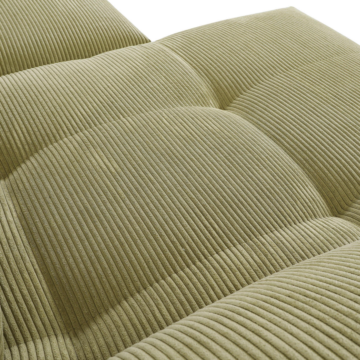 ECKSOFA in Cord Hellgrün  - Schwarz/Hellgrün, Konventionell, Textil/Metall (176/311cm) - Carryhome