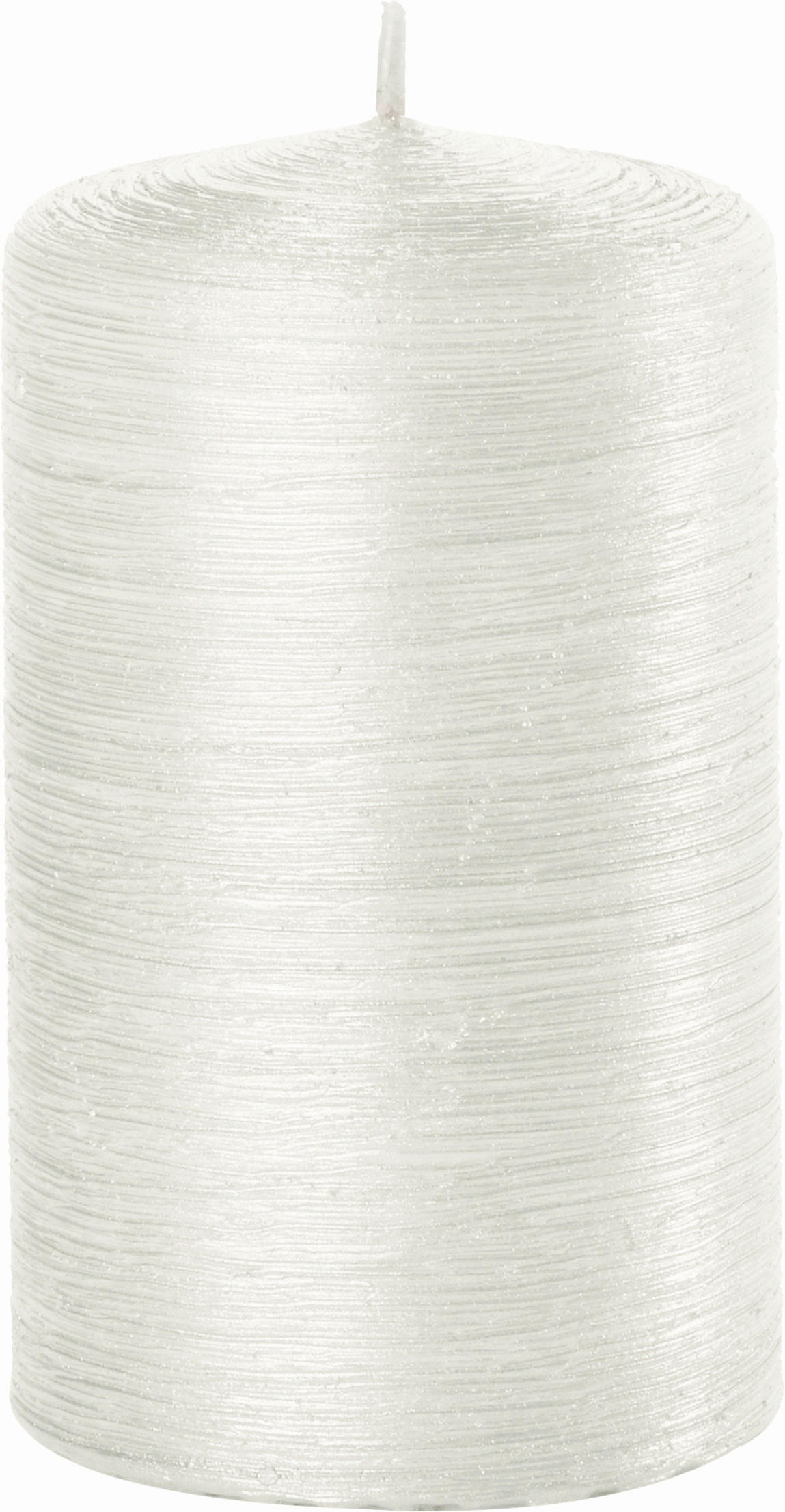 STUMPENKERZE 7/14 cm  - Weiss/Perlmutt, Basics, Naturmaterialien (7/14cm)