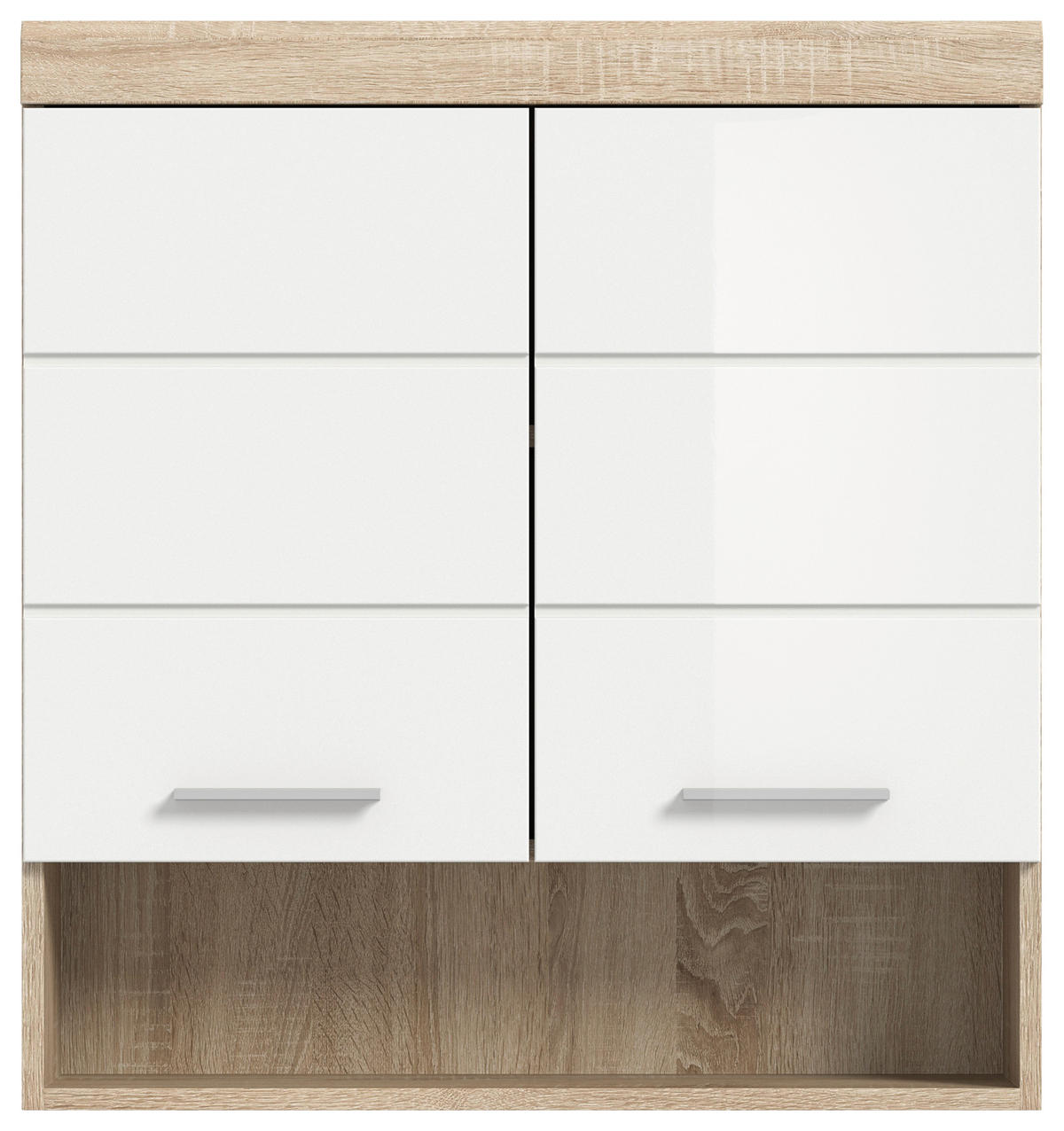 HÄNGESCHRANK 74/79/24 cm  - Weiß Hochglanz/Eichefarben, MODERN, Holzwerkstoff/Kunststoff (74/79/24cm) - MID.YOU