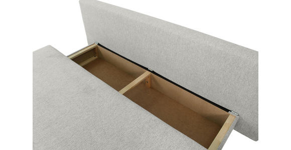 SCHLAFSOFA Lia in Webstoff Graubraun  - Graubraun/Schwarz, Design, Textil/Metall (197/84/92,5cm) - Hom`in