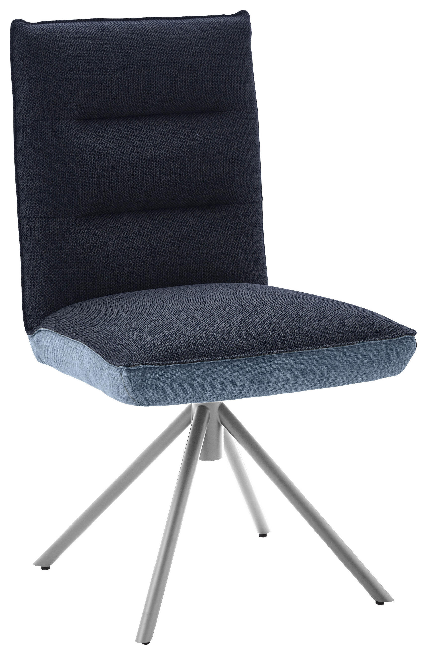 STUHL  in Flachgewebe Textil  - Blau/Edelstahlfarben, Design, Textil/Metall (49/93/59cm) - Dieter Knoll