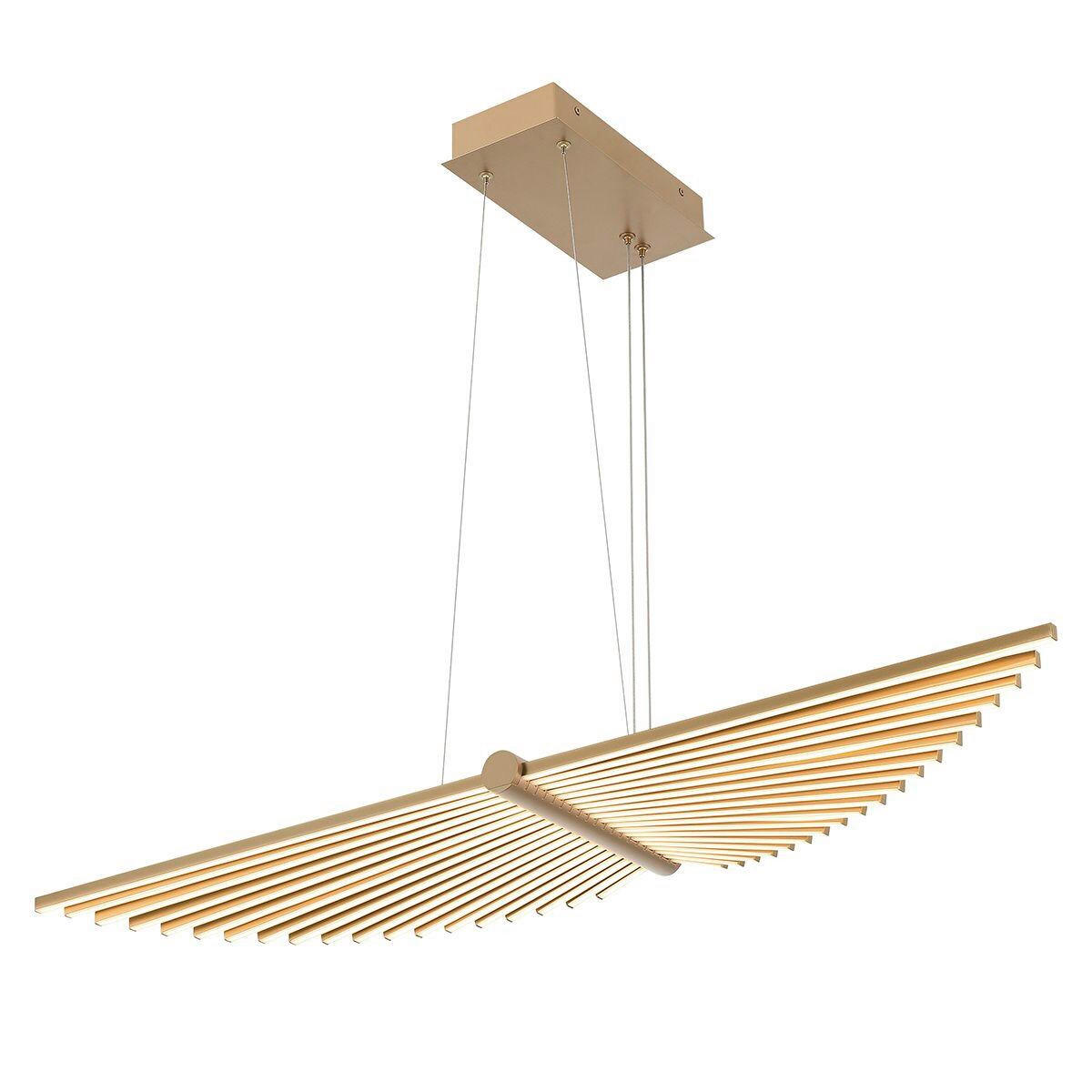 LED-HÄNGELEUCHTE 20/105/27,5 cm    - Goldfarben, Design, Kunststoff/Metall (20/105/27,5cm) - Elstead Lighting