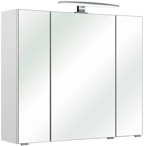 SPIEGELSCHRANK 80/70/20 cm  - Chromfarben/Weiß, KONVENTIONELL, Glas/Holzwerkstoff (80/70/20cm) - Xora