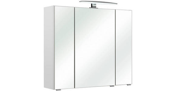 SPIEGELSCHRANK 80/70/20 cm  - Chromfarben/Weiß, KONVENTIONELL, Glas/Holzwerkstoff (80/70/20cm) - Xora