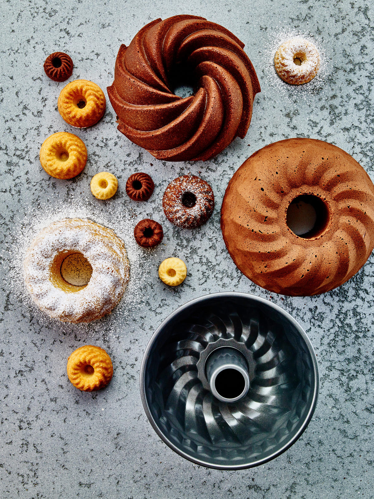 GUGELHUPFFORM  - Anthrazit, KONVENTIONELL, Metall (16/8,5cm) - Birkmann