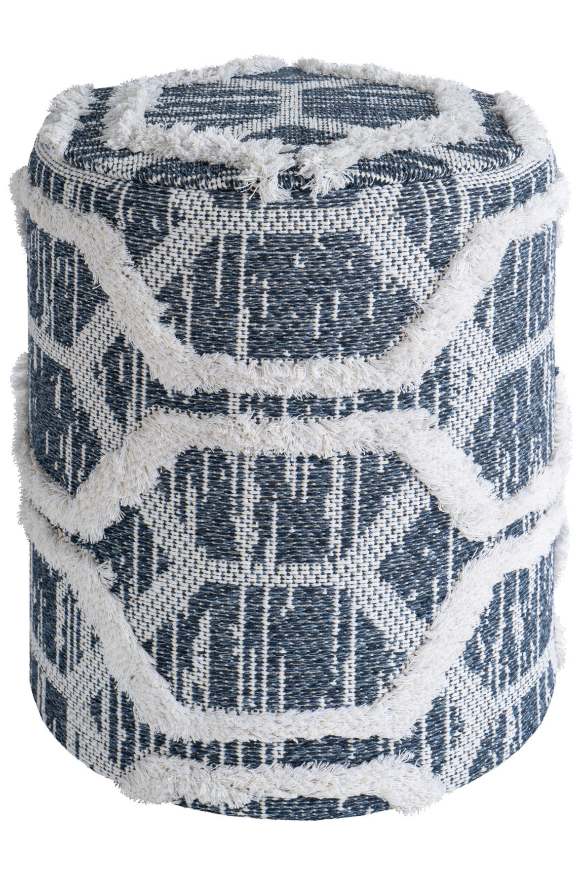 PUF in textil albastru  - albastru, Basics, textil (47/36cm)