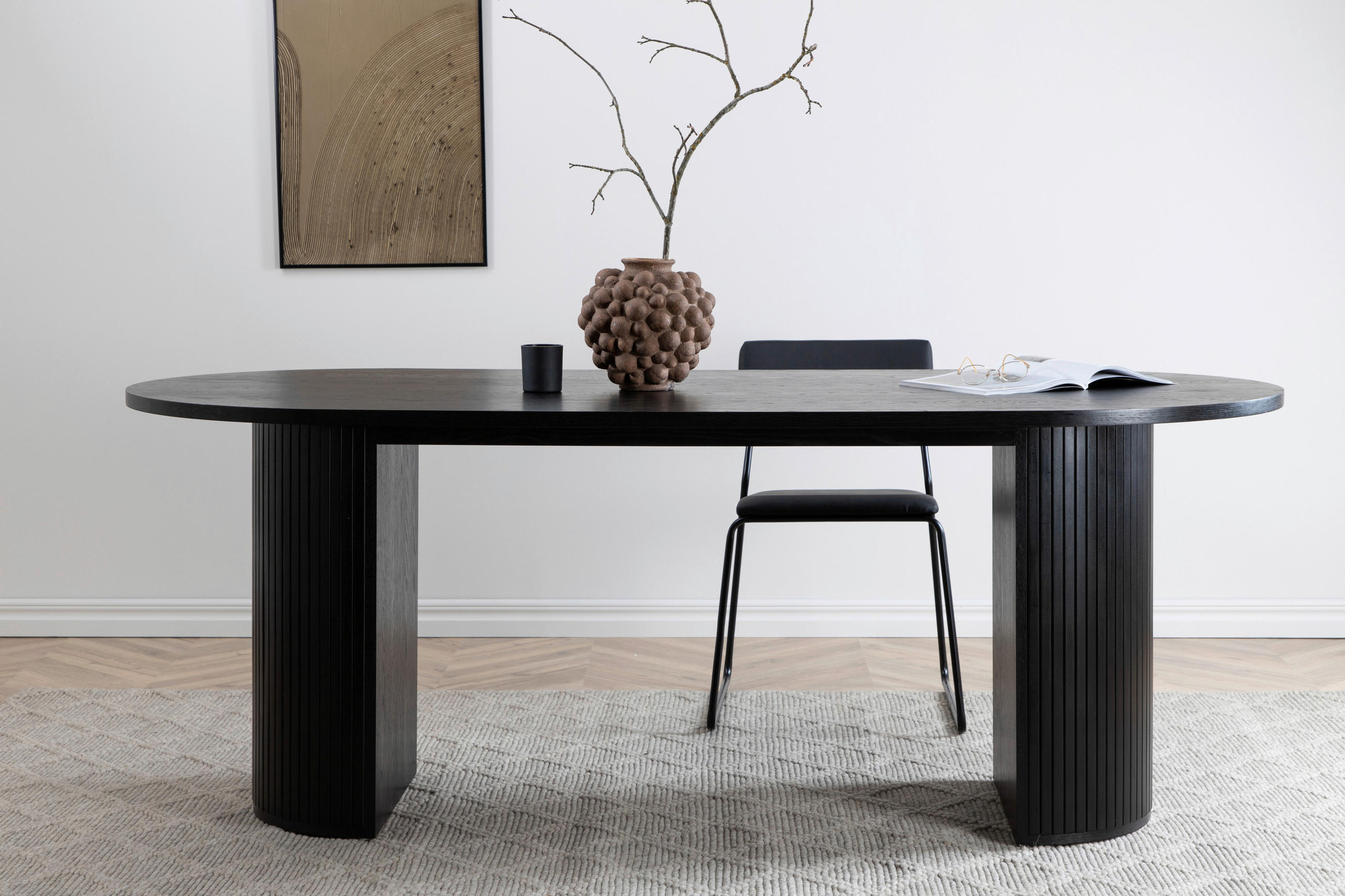 ESSTISCH in Holz, Holzwerkstoff 200/90/75 cm - Schwarz, Design, Holz/Holzwerkstoff (200/90/75cm) - Livetastic