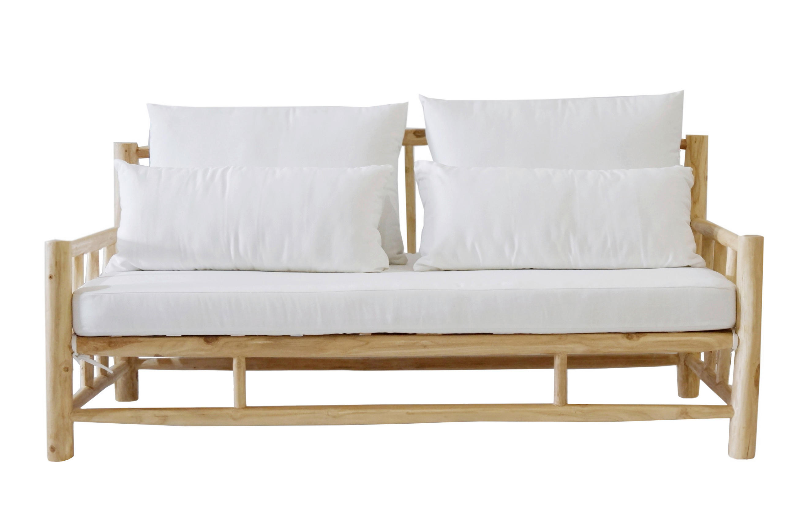 LOUNGESOFA  - Naturfarben/Weiß, Design, Holz/Textil (108/80/90cm) - Livetastic