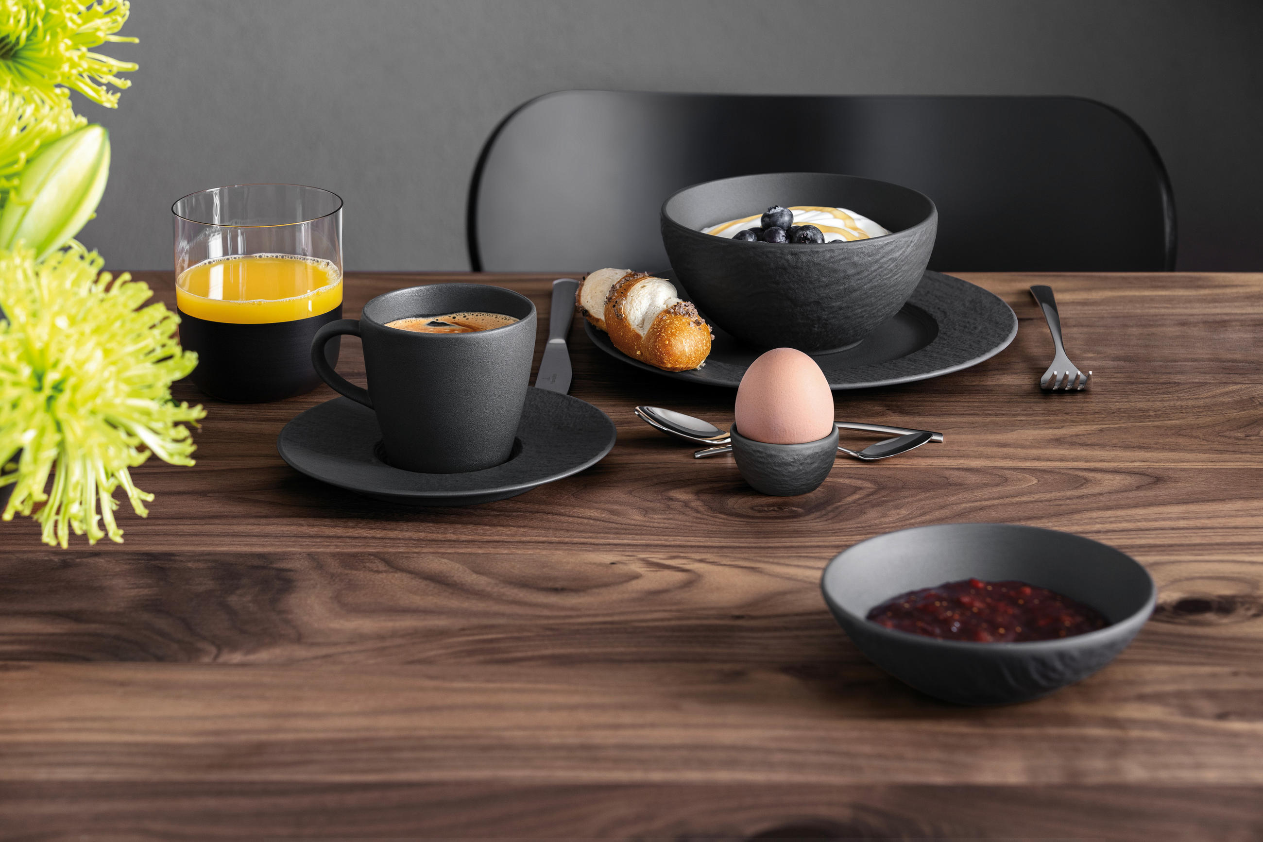 DESSERTSCHALE Manufacture Rock  - Schwarz, KONVENTIONELL, Keramik (13/4cm) - Villeroy & Boch