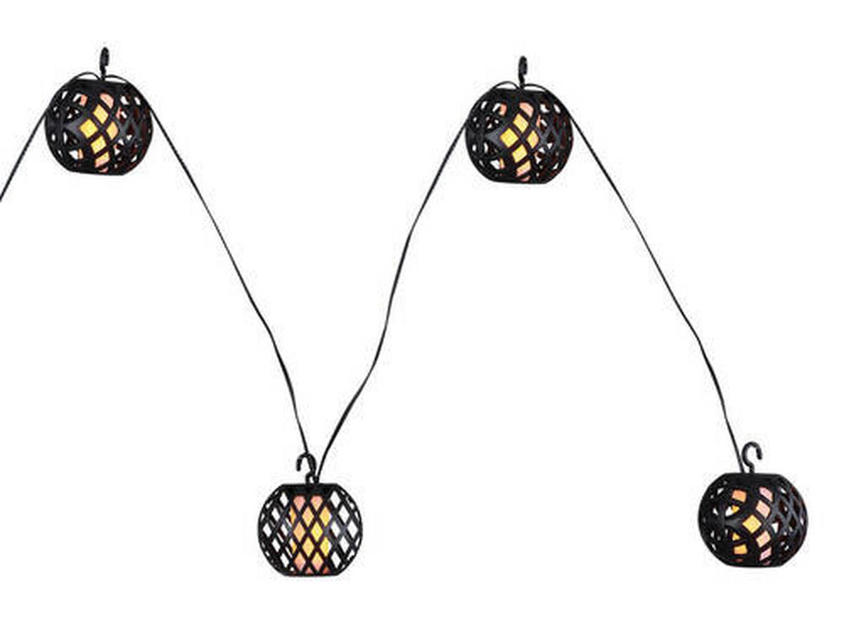SOLARLEUCHTE 410/7/7 cm   - Schwarz/Weiß, Basics, Kunststoff (410/7/7cm) - Globo
